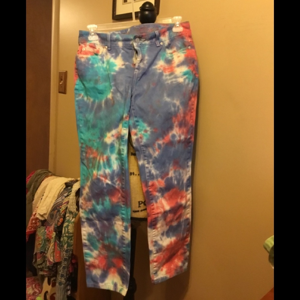 Tie dye jeans